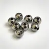 Bolas de acero macizo perforado de acero al carbono, bolas de rodamiento 7 mm 8 mm 9 mm 12 mm, bolas de acero inoxidable con agujero pasante y medio agujero