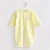 Body para Bebé Primavera Otoño Verano Delgado Algodón Puro Mono Manga Larga Súper Lindo Ropa de Otoño Abertura Inferior Ropa para Bebé Recién Nacido