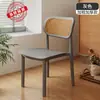 Silla de Plástico para Uso Doméstico, Silla de Comedor Engrosada, Cómoda para Estar Sentado Largo, Taburete Nórdico de Ratán Moderno Minimalista con Respaldo
