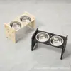 Estante de Madera para Comederos de Mascotas, Ajustable, para Perros Pequeños y Medianos, Estante para Comedero de Gatos, Comedero para Perros, Estante para Agua