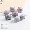 Accesorios para Joyería DIY Cabeza de Gato de Dibujos Animados Cuentas de Cerámica Pulsera de Gatito con Agujero Recto Pulsera Paquete de Materiales para Pulseras Hechas a Mano