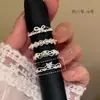 Estética Coreana~Anillo de Corazón de Encaje para Mujer Diseño de Nicho Lujo Accesible Índice Anillo Nuevo 2025