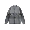 Northbound Roupa Masculina 2026 Outono/Inverno Novo Cardigan Jacquard com Desenho Animado Suéter Masculino Tendência Top Jaqueta de Tricô para Casal