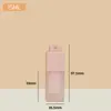Botella de Prensa al Vacío de 15/30/50 ml, Botella Cuadrada de Doble Capa al Vacío, Botella Dispensadora de Base y Loción
