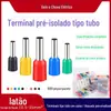 E1008 Terminal prensado a frio SVRV Bloco terminal Cabeça Tubo Tipo Terminal VE TE EN terno Cobre Nariz Lug SC