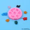 Molde de Silicone Líquido para Bolo Sereia Série Oceano Cauda de Peixe Grande e Pequena Molde de Decoração de Confeitaria Concha Caramujo