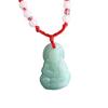 2021 Nuevo Maitreya Guanyin Cuerda Roja Collar de Jade Distintivo Collar para Enamorados Imitación Jade Cuerda de Mano Adornos de Mano Cuerda de la Suerte