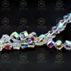 2/4/6/8mm K9 Premium Brilhante Diagonal Quadrado Contas de Vidro Cristal Semi-Acabado Acessórios de Joias