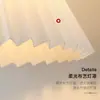 Lámpara de pared para mesita de noche de madera maciza plisada, estilo ins nórdico, popular japonesa wabi-sabi retro para dormitorio, lámpara de pared acogedora que protege los ojos
