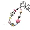 Novo Lanyard de Celular Estrela Desenho Animado Fofo Criativo Curto Feito à Mão com Contas Pingente de Câmera CCD Venda por Atacado