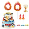 Set Transfronterizo de Inserts Decorativos para Pastel de Coche de Carreras Hot Wheels, Toppers para Pastel de Cumpleaños con Temática de Vehículo Todoterreno, Artículos para Fiesta
