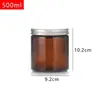 Taza de Vela de Vidrio de Gran Diámetro y Múltiples Especificaciones, Frasco para Velas Aromáticas, Portavelas para Decoración del Hogar, Tapa de Aluminio, Recipiente de Vidrio Ámbar para Velas