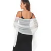 Roupa de Proteção Solar Estilo Europeu e Americano para Primavera e Verão, Xale de Chiffon para Mulheres, Lenço Longo de Casamento para Noivas, Lenço de Seda, Xale para Ombros para Vestidos