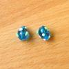 Cuentas de vidrio tridimensionales con pequeñas flores frescas japonesas, accesorios de bricolaje, pendientes de agujero recto hechos a mano, pulsera, collar, material al por mayor
