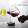 Copa de vino con rayas verticales nórdicas, copa de champán, copa de cristal con rayas creativas, copa de vino de cristal para el hogar
