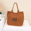 Bolso de Pana para Mujer, Bolso Tote de Gran Capacidad, Bolso de Mano Sencillo y Versátil, Bolso de Textura para el Trabajo para Mujer