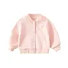 [En Stock] Cw262529 Chaqueta para Niños 2026 Nuevo Producto de Primavera Dibujos Animados Uniforme de Béisbol para Bebé Chaqueta para Niñas