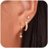 Nuevos Pendientes de Perla Colgante 2025, Chapados en Oro, Pequeños Dorados, de Moda, Elegantes, Tendencia, Femeninos, Dulce Diseño de Pendiente