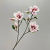 Flor de Magnolia Artificial, Magnolia Estilo Chino Nuevo, Arreglo Floral para Sala de Estar del Hogar, Decoración del Hogar, Arte Floral Decorativo Suave, Flor Artificial