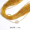 Mm2 de grosor alambre de oro cordón elástico plateado cordón de tendón banda elástica etiqueta de cordón elástico cordón para lanyard cordón de oro
