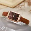 Artículos de Moda en Tendencia en Transmisión en Vivo, Estilo Artístico Minimalista de Xiaohongshu, Reloj Estudiante para Mujer de Malaquita Verde