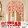 Campanillas de viento acrílicas para manualidades, accesorios decorativos, cadena de conchas terminada, cortina colgante, piezas redondas, cortina de puerta hecha a mano, accesorios de partición y materiales