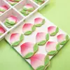 Decoraciones de adornos de pastel de rodajas de durazno hechas a mano de chocolate para celebraciones de cumpleaños de personas mayores, adornos para pastel de cumpleaños de rodajas de durazno grandes y pequeños