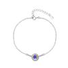 Pulsera de Plata de Ley S925 para Mujer, Joyería de Moissanita, Pulsera de Gema de Color Simulada de 1 Quilate, Accesorios de Nicho, Venta al por Mayor Transfronteriza