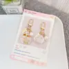 Llavero colgante de aleación creativa con forma de corazón, perla y concha, accesorios para bolso, adornos de joyería metálica, regalos pequeños al por mayor