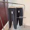 Tecido Estruturado com Caimento de Lã Acetato, Crocante e Liso, Calça de Alfaiataria Elegante de Perna Reta e Larga C1009X
