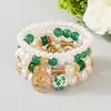 Pulseira Bohemia com Contas e Pingente Árvore da Vida Conjunto de Pulseiras em Camadas de Pérola Falsa Venda Quente Transfronteiriça Atacado