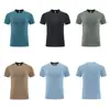 Comercio exterior Europeo y Americano transfronterizo transpirable exterior casual deportes fitness seda de hielo fina secado rápido alta elasticidad manga corta camiseta