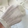 Calcetines Finos de Primavera y Verano con un Look Juvenil, de Longitud Media hasta la Pantorrilla, Cortes Laterales, Malla con Cinta, Lazo Lolita, Mariposa Lolita