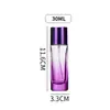 Botella pulverizadora de color degradado de 20 ml, botella portátil dividida de atomizador fino para perfume, botella vacía pequeña de muestra de 30 ml para cuidado de la piel