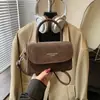 Bolso Pequeño Cuadrado Retro Estilo Hong Kong Hombro Único 2026 Nuevo de Moda Diseño de Nicho Moda Color Sólido Bolso de Hombro Cruzado de Alta Gama