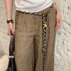 Colgante de Estrella de Mar Tejida de Color Contrastante Retro Cuerda Fina para la Cintura Estilo Étnico para Mujer con Falda Jeans Cinturón Accesorios Cinturón Versátil