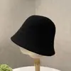 Sombrero de Pescador de Punto de Color Sólido Versátil Coreano para Mujer, Transpirable para Otoño e Invierno, Sombrero con Visera para el Sol, Sombrero de Cubo de Moda para Adelgazar el Rostro