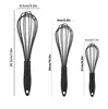 Novo Batedor de Ovos Manual de Aço Inoxidável e Silicone, Misturador de Creme, Ferramenta Doméstica para Assar, Utensílios de Cozinha