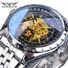 Estación de Guangzhou Oeste Reloj Jaragar Moda Masculina Casual Esfera Grande Esqueleto Automático Mecánico