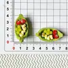 Simulação Fruta Banana Creme Barco Desenho Animado DIY Resina Acessórios Enfeites Creme Cola Presilha de Cabelo Chaveiro Pingente Acessórios