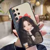 Adecuado para funda de teléfono Samsung S26 Ultra, funda protectora A57, funda suave de TPU para chica de pelo largo S24, funda linda S25 PLUS