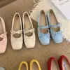 Bailarinas para mujer con plataforma interior y detalle de lazo, estilo francés primavera/verano 2026, zapatos Mary Jane rojos pequeños para la noche