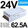 Fuente de alimentación conmutada de CC de alta potencia Shenzhen Mingwei S/MS-1500W-12V125A 24V62A 36V48V