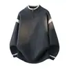 Suéter de punto con cremallera a mitad de camino y cuello alto grueso estilo coreano, novedad de invierno 2026, prenda exterior de punto de moda para hombre