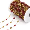 Cadena de Piedras Facetadas Europeas y Americanas Cadena de Acero Inoxidable Hecha a Mano Cadena DIY Lujo Accesible Collar Pulsera Accesorios de Joyería Venta al por Mayor Transfronterizo