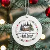 Decoración colgante para árbol de Navidad redonda de acrílico blanco porcelana para Año Nuevo Transfronterizo Regalo de Navidad Acción de Gracias