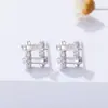 Pendientes de aguja de plata 925, temperamento no alérgico, pendientes de moda sencillos, pendientes de combinación creativa de una semana, venta al por mayor