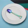 Pala cuchara de acero inoxidable de moda para redes sociales, pala cuchara, cuchara de café, cuchara para remover sandía, cuchara para helado, postre, cuchara para condimentos