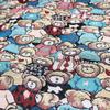 Bolsa de Jacquard Teñida en Hilo de Tela de Oso Azul Lindo de Dibujos Animados Cojín de Oso Juguete de Oso Tela de Oso Tela Hecha a Mano