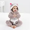 Mono con forma de dinosaurio animal de comercio exterior ropa de bebé de dibujos animados mameluco de franela personalizado para bebé